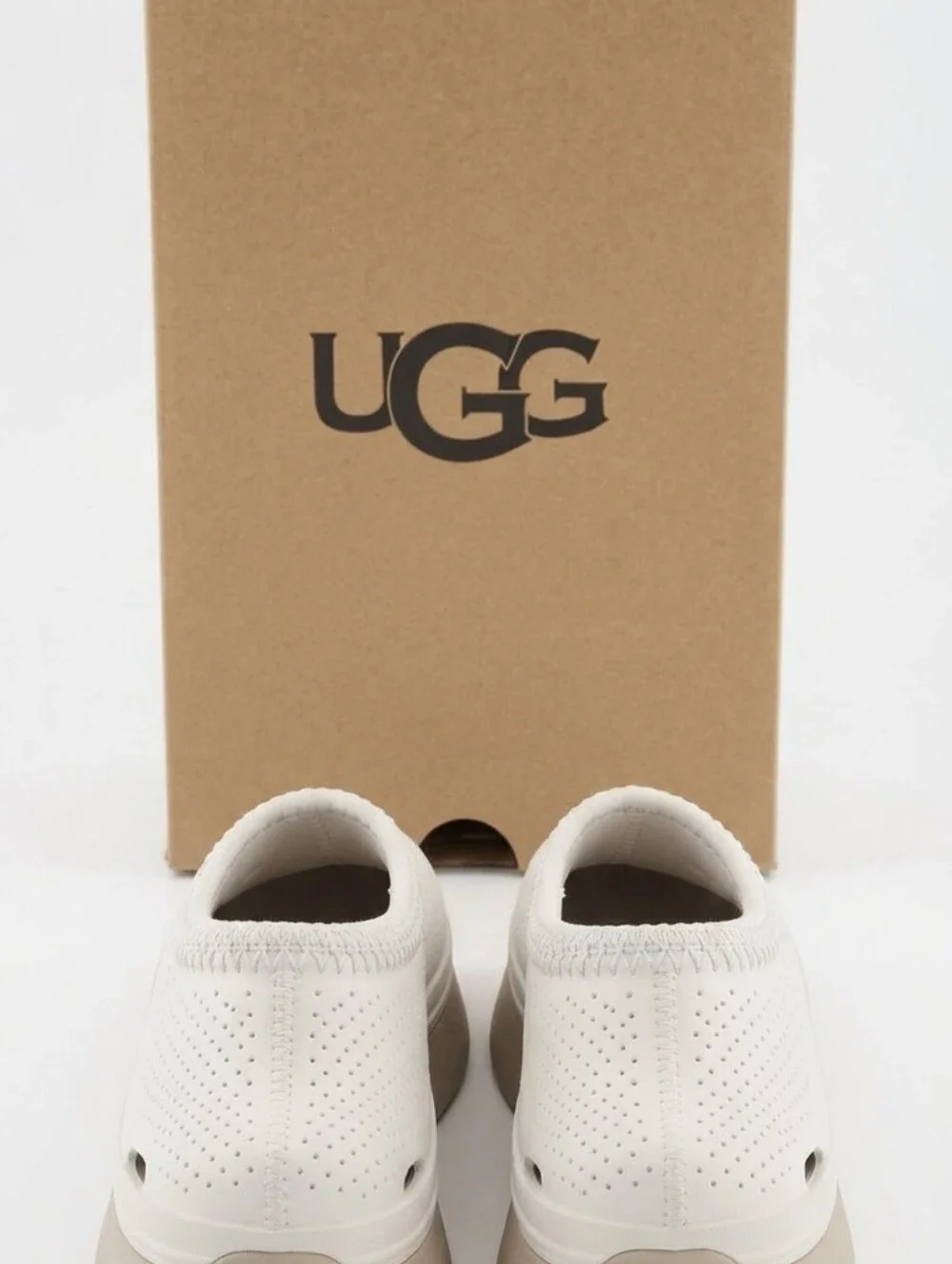 UGG Toddler Tasman Sport Clog Shoes White/Cream Size 9C EUC